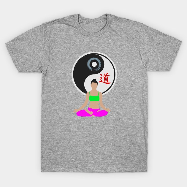 Yoga Meditation Ying Yang T-Shirt by ppandadesign